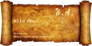 Wild Ábel névjegykártya